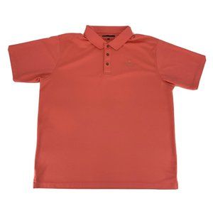 Men's Pebble Beach Dry Luxe Performance Golf‎ Short Sleeve Polo Shirt Pink XL